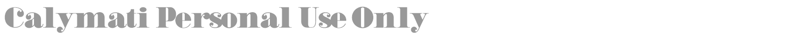 Calymati font preview
